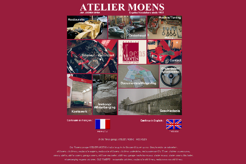 Atelier Moens est un garage belge consacré à la restauration de véhicules classiques anglais.
