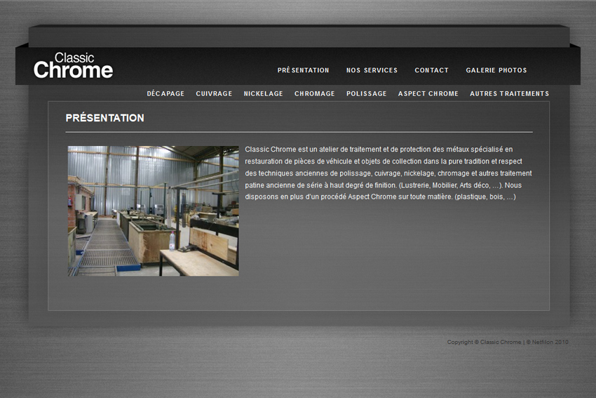 Classic Chrome est un atelier belge spécialisé dans le traitement et la protection des métaux, y compris la restauration de pièces chromées pour les vieilles automobiles.
