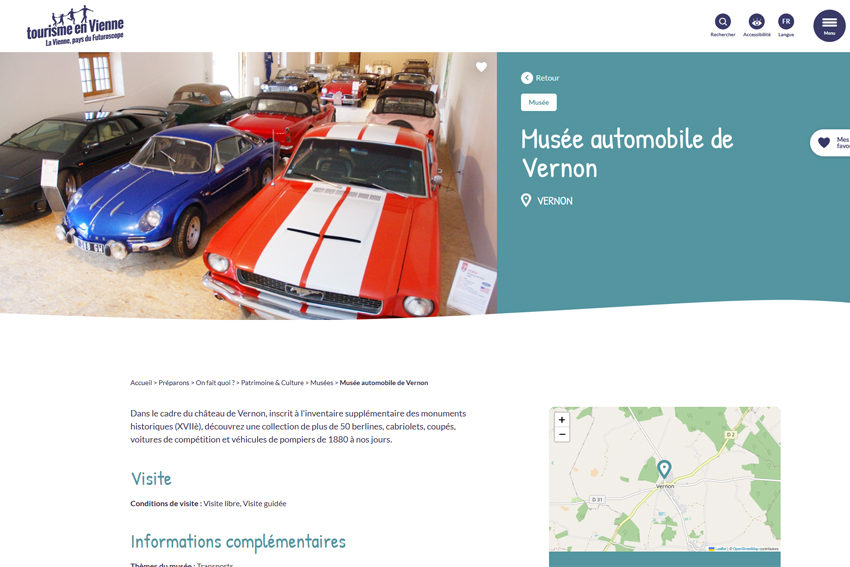 Le Château de Vernon accueille depuis quelques années un musée de l'automobile basée sur la collection de Monsieur Jean-Pierre Nylin et composée de plusieurs dizaine de voitures.