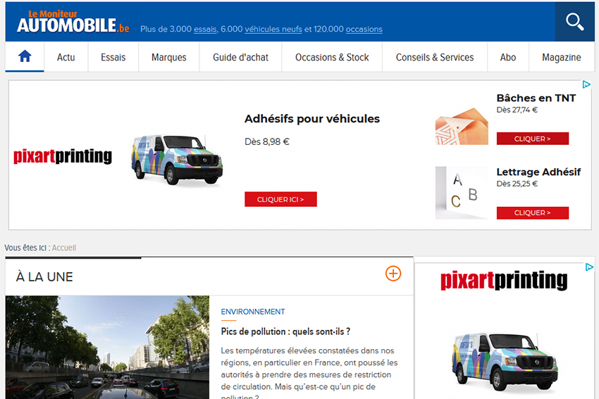 Le magazine bi-mensuel "Le Moniteur Automobile" traite de toutes les informations concernant le monde de l'automobile. Le site propose en ligne des actualités et des articles.